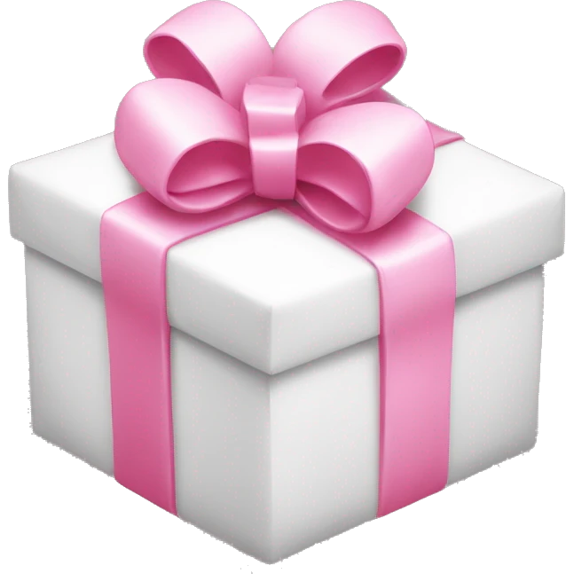 White and pink gift package  emoji
