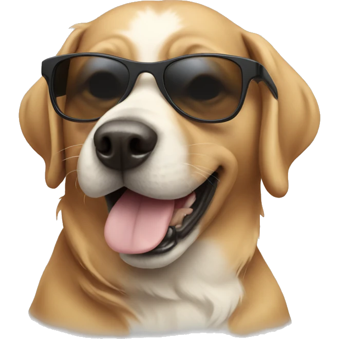 Dog wearing sunglasses emoji