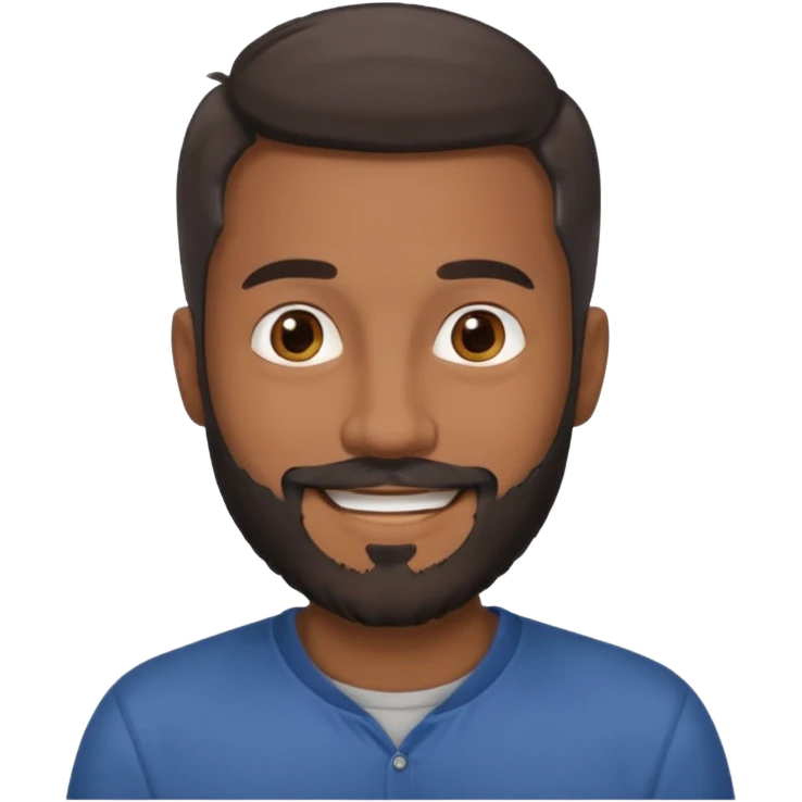 give my dad a grandpa look but beard mixed with grey and black , very low hair on head brown in complexion, casual clothes emoji