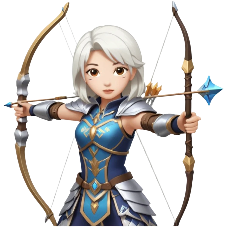 Mobile  legends  girl in icon shooting an arrow  hair white emoji