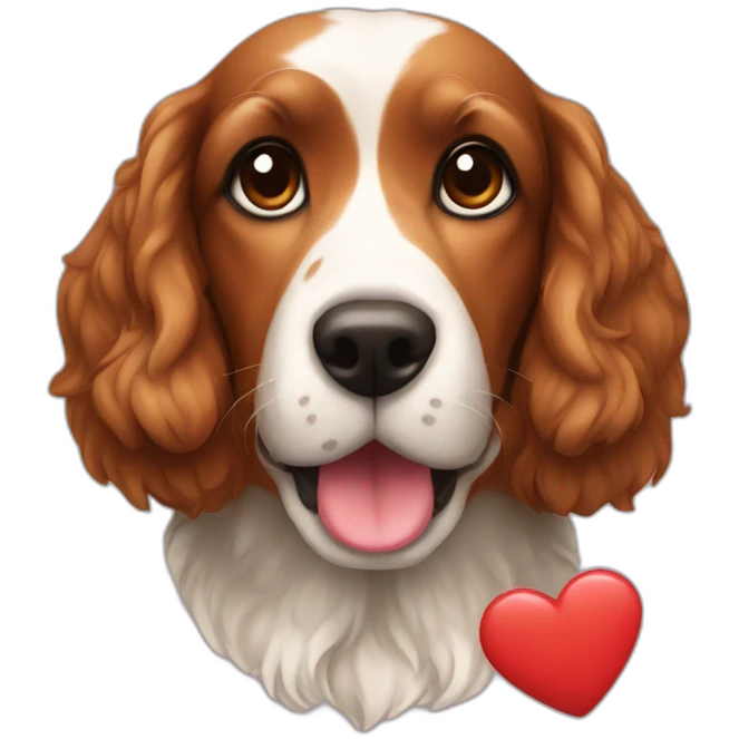 Cocker with heart emoji