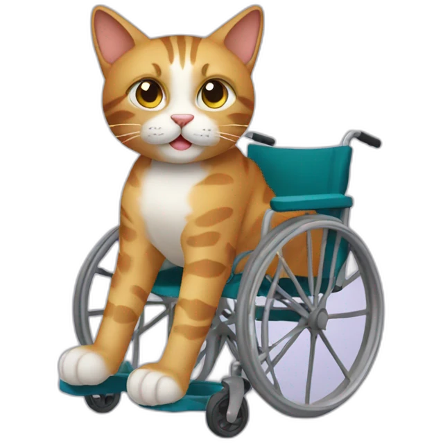 cat in a wheelchair emoji