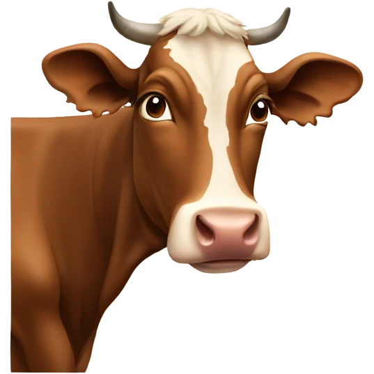Brown cow emoji