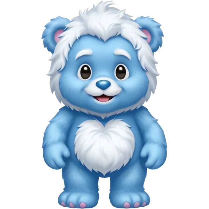 blue care bear yeti emoji