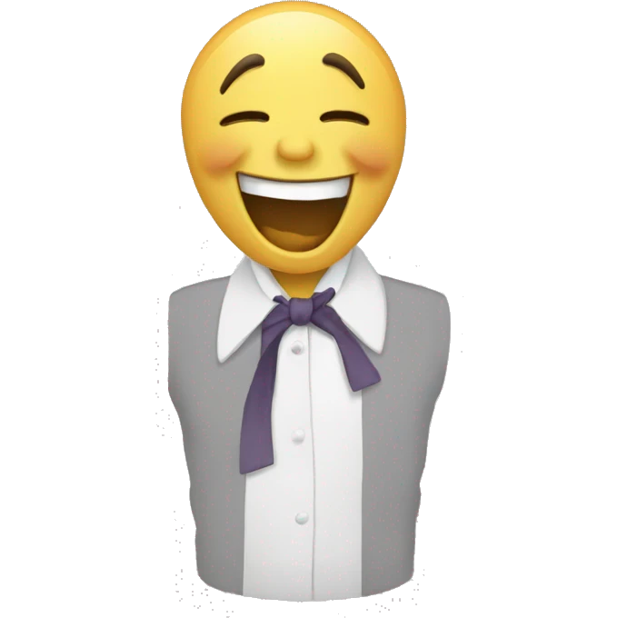 Dying laughter hysterically creepy emoji