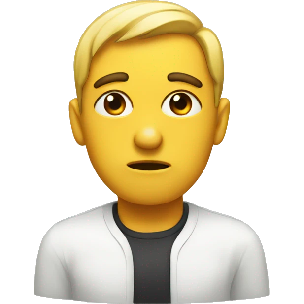 side eye with frown showing side profile emoji