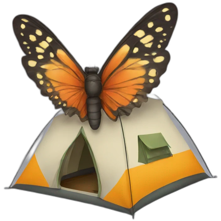 camping butterfly emoji