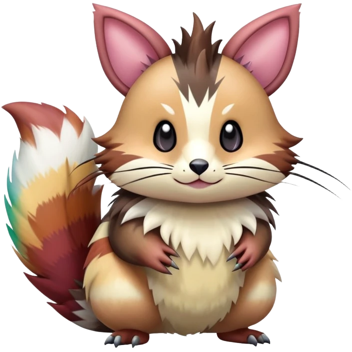 Colorful Linoone-Zigzagoon-Furret-hybrid emoji