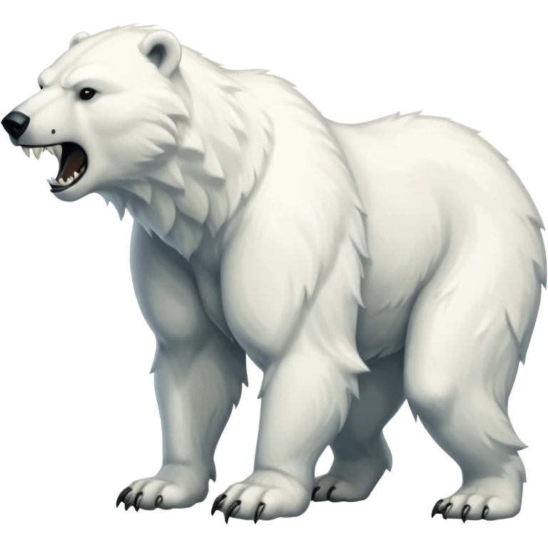 Sabertooth polar bear with a wolf’s tail  emoji