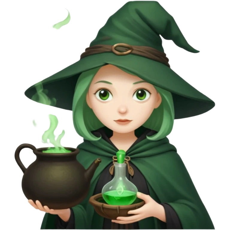 green witch cooking potion emoji
