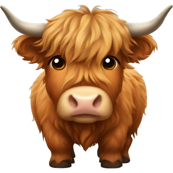 Fatty scottish highland cow emoji