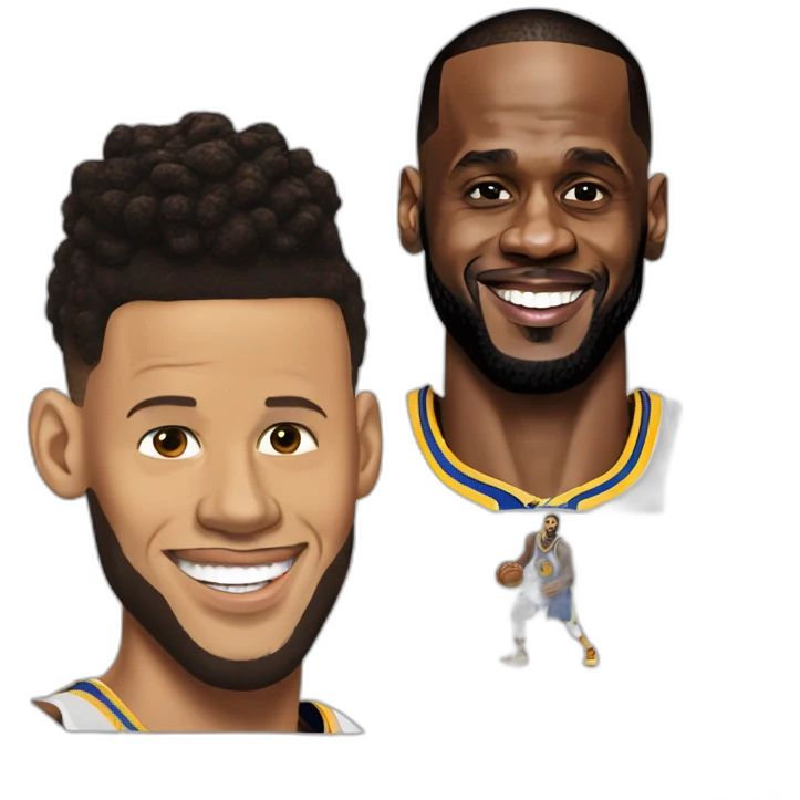 LeBron James sur Stephen Curry emoji