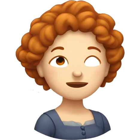 Femme rousse bouclée qui dort emoji