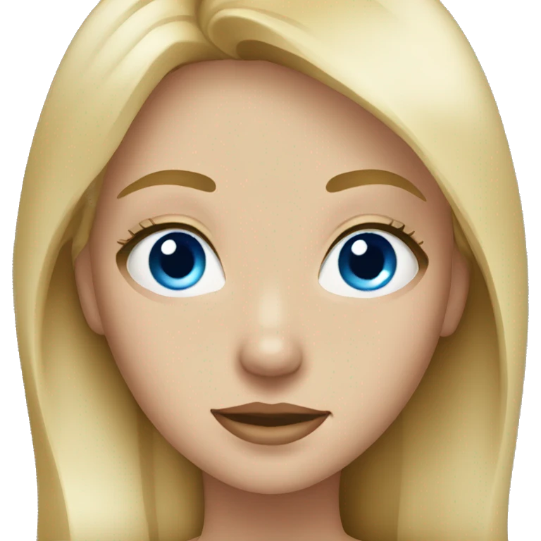 Blonde girl with blue eyes emoji