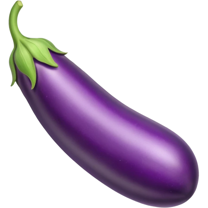 Long Eggplant with milk coming out of the green stem emoji