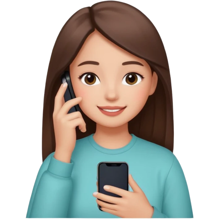 Girl thinking with tiktok emoji