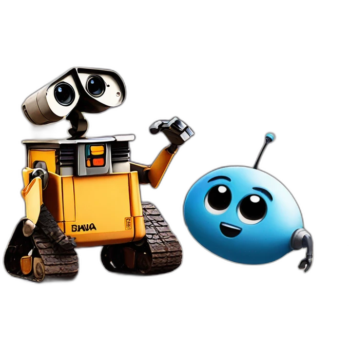 Wall-e fight Aladdin  emoji