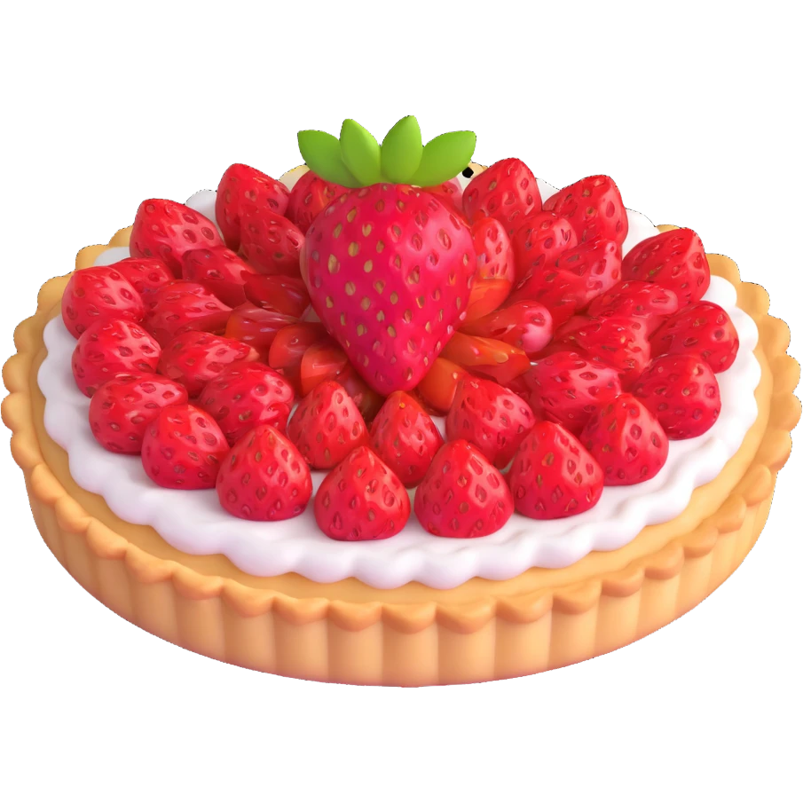 strawberry tart seen from above emoji