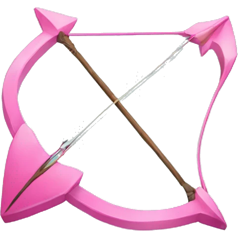 Pink bow arrow emoji