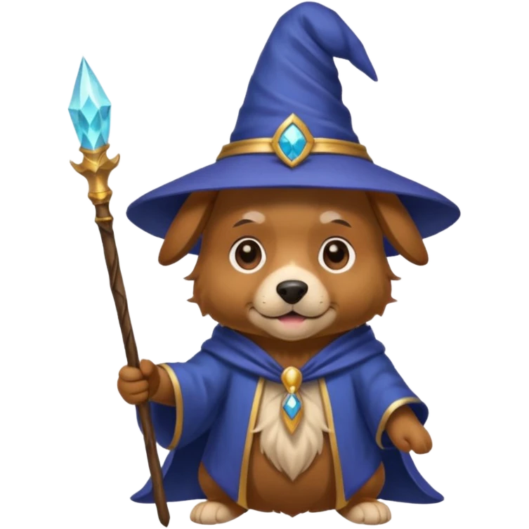 Dog wizard emoji