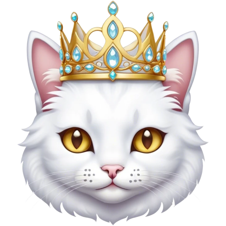 Cat wearing a tiara  emoji