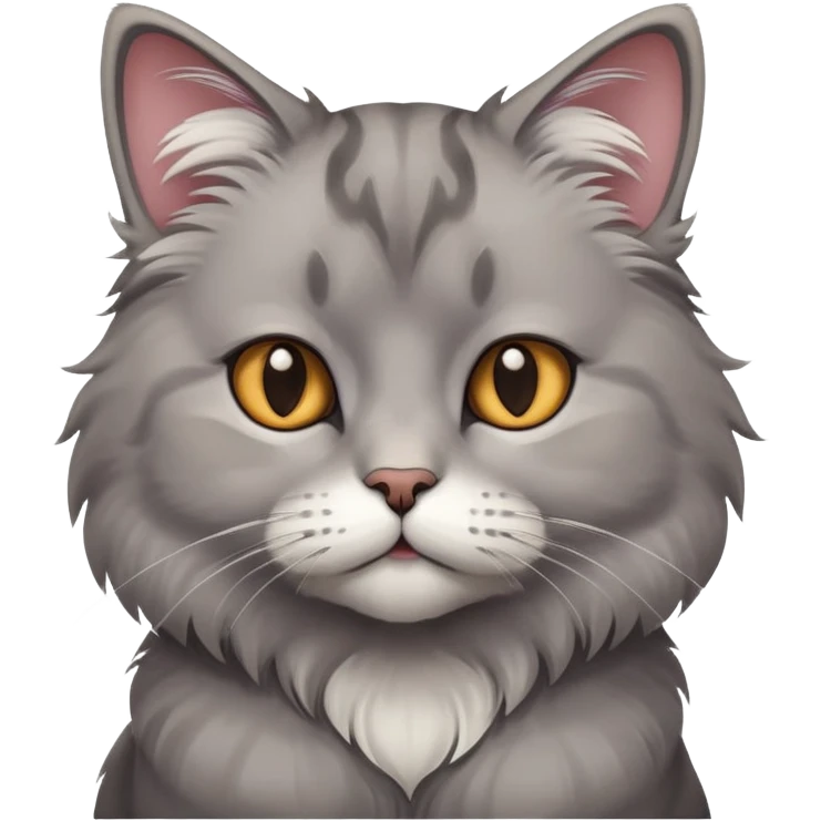 thoughtful cat with paw on chin emoji