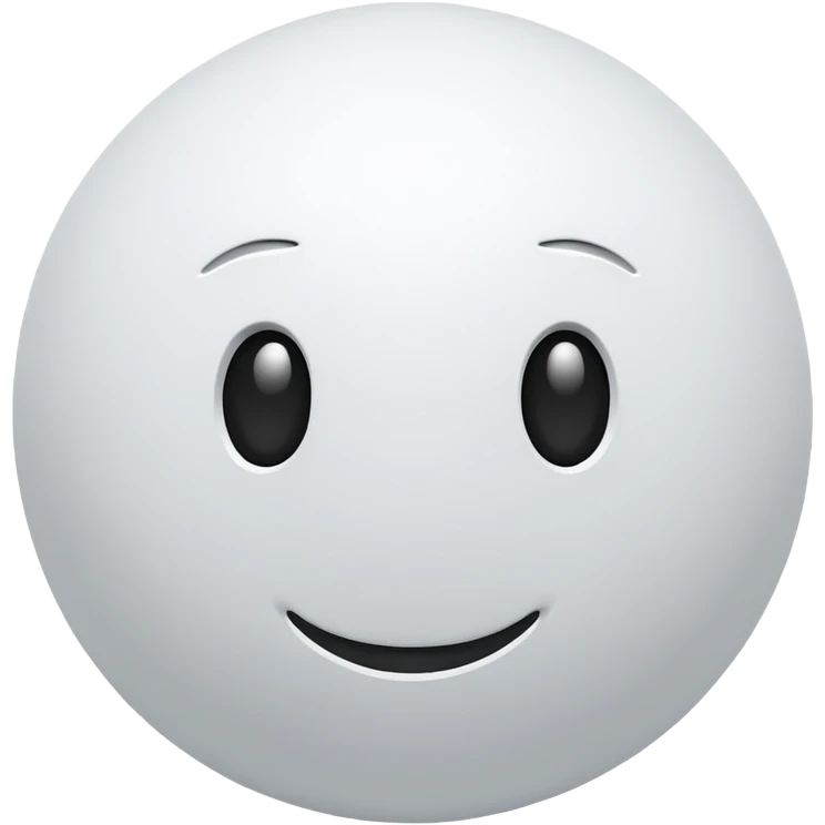 3d white sphere emoji