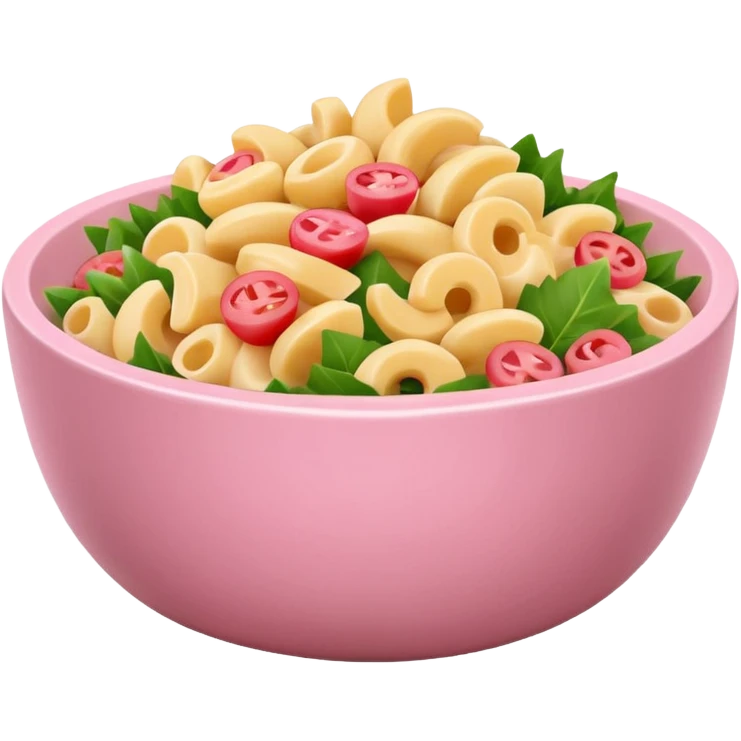Hawaiian Mac salad light pink bowl emoji
