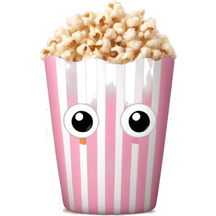 Light pink popcorn emoji