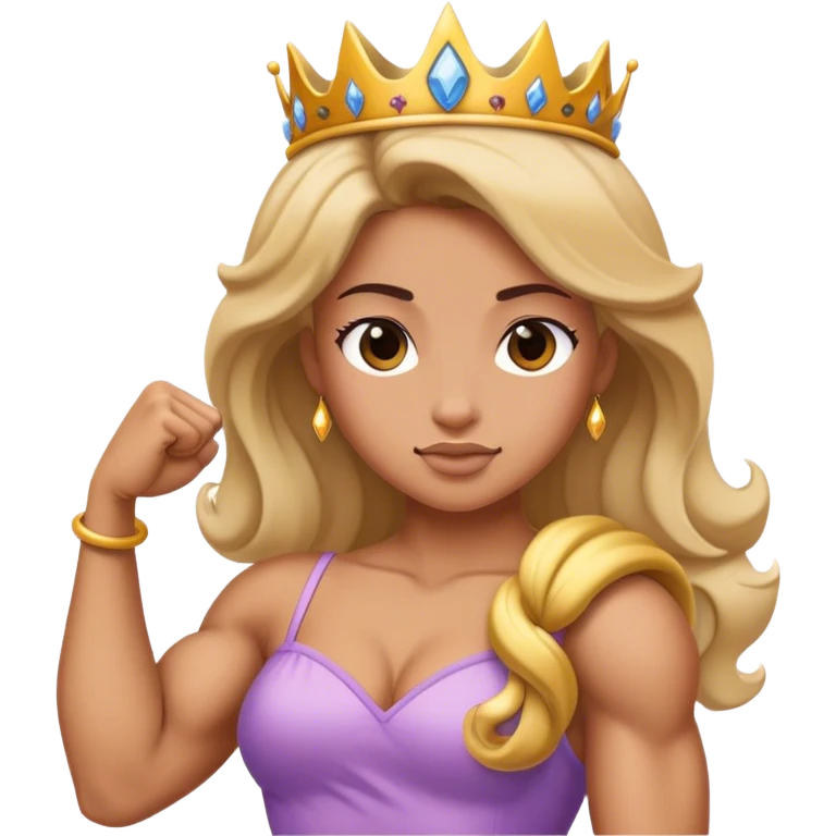princess flexing bicep emoji