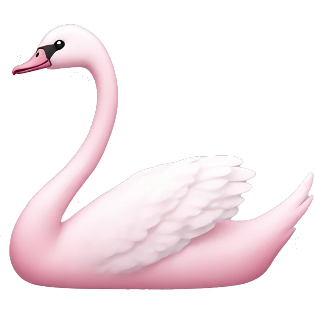 pastel pink swan emoji