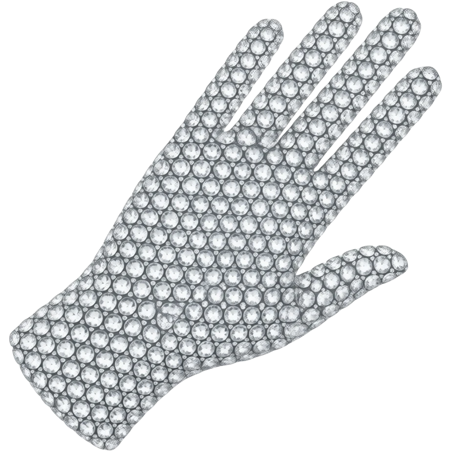 One Swarovski diamond glove emoji