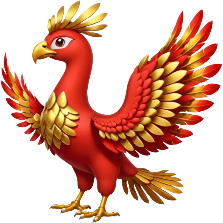 Pokemon red and green legendary Ho-Oh emoji
