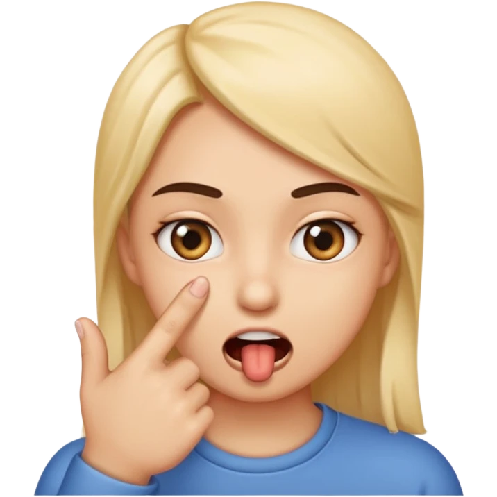 Emoji qui ce mort un doigt avec les yeux comme cette emoji😏 emoji