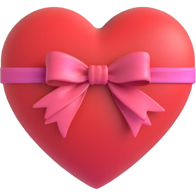 heart with a bow emoji