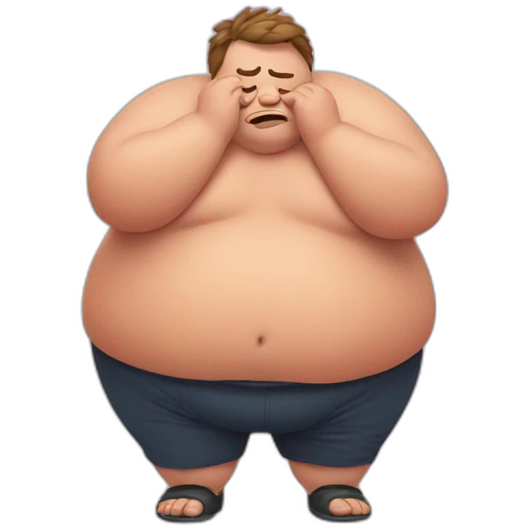 embarrassed fat person emoji