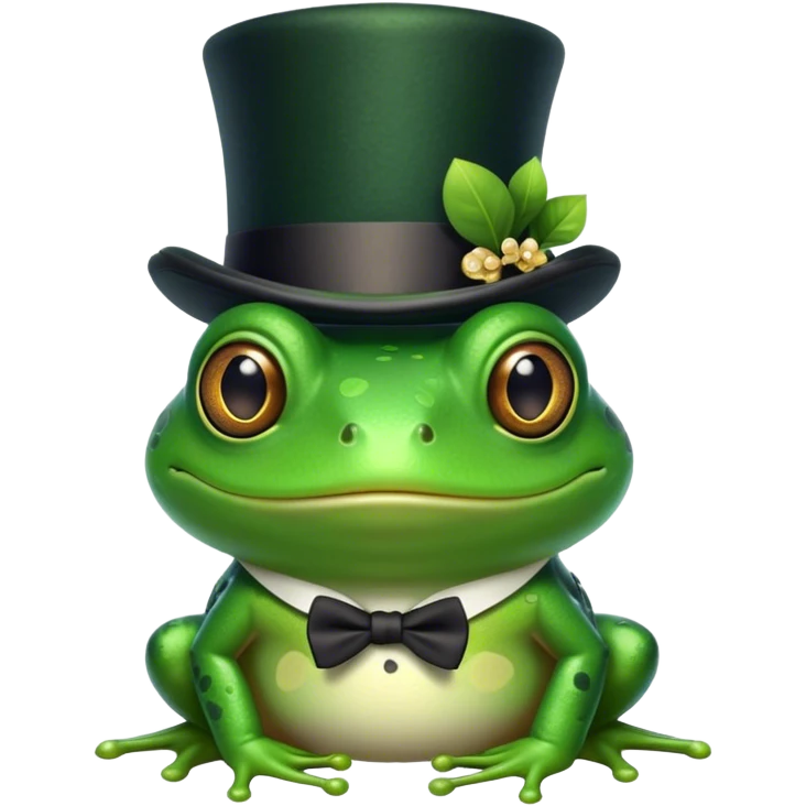 Frog with top hat  emoji
