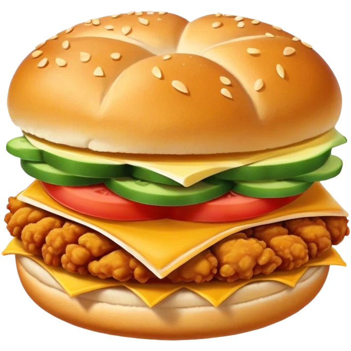 A chicken sandwich emoji