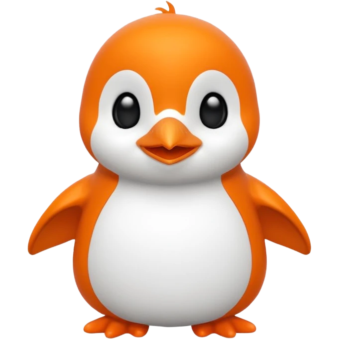 Text, in bright orange, that spell 'Bind is Life!!!' and also include a little white happy penguin emoji