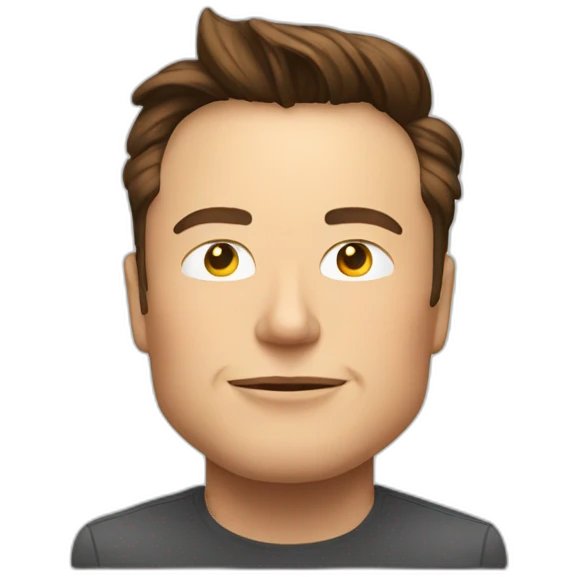 Elon Musk qui lit emoji