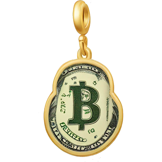 $ doller  shaped earing emoji