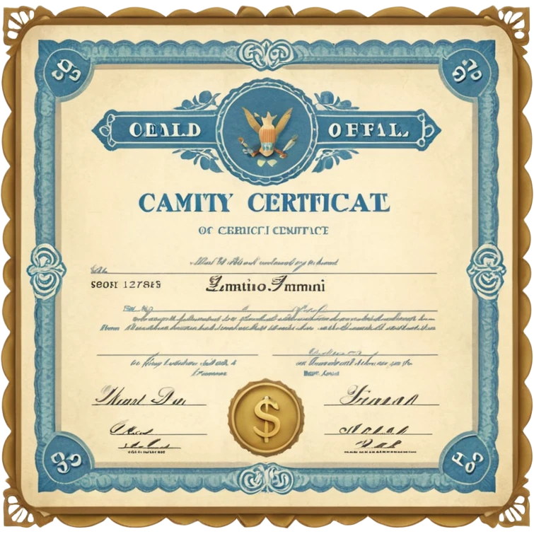 stock certificate emoji