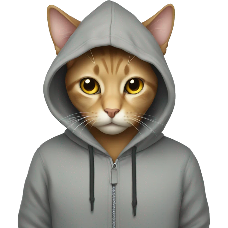 Cat in a hoodie emoji