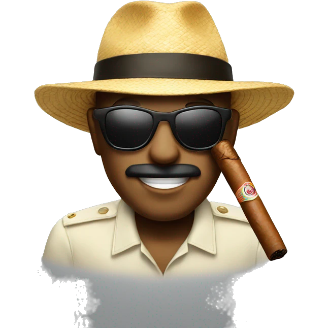 with sun lasses and a cigar  emoji