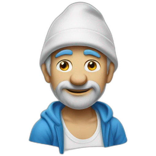 Man smurf emoji