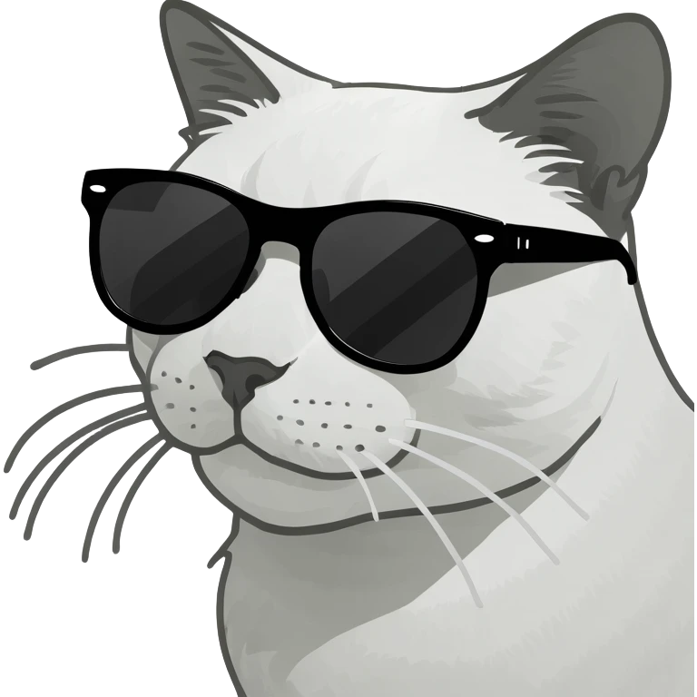Cat with sunglasses emoji