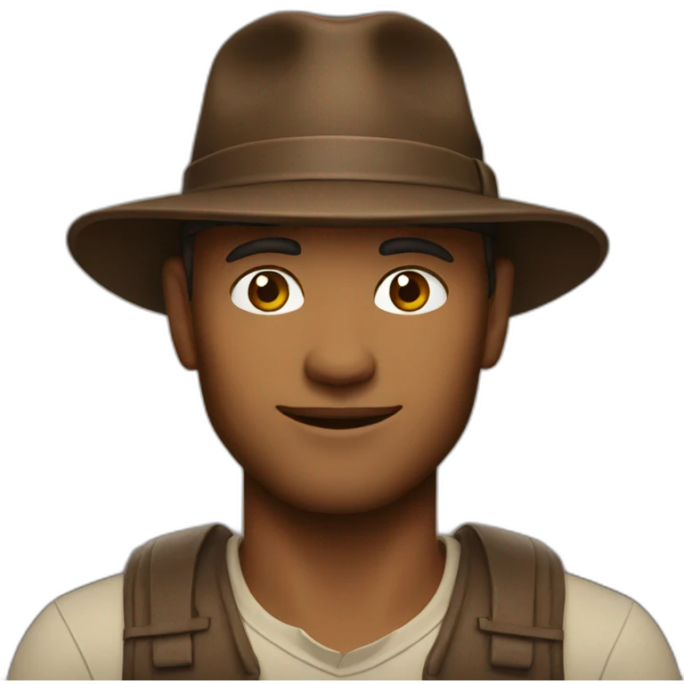 man in brown hat emoji