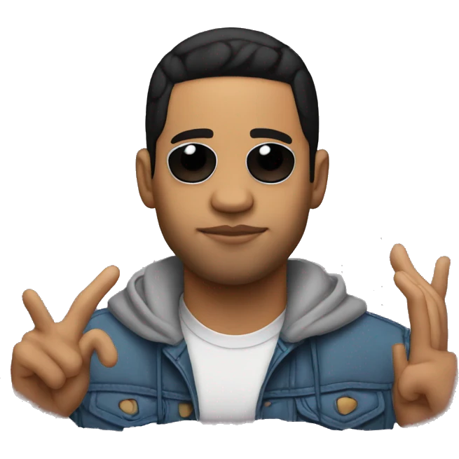 half puerto rican and salvadorian latino rapper emoji