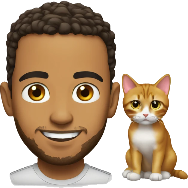 Lewis Hamilton avec un chat emoji