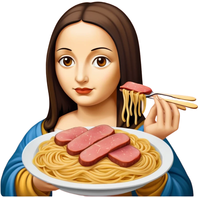 pop art monalisa SPAM meat spaghettio slop  emoji